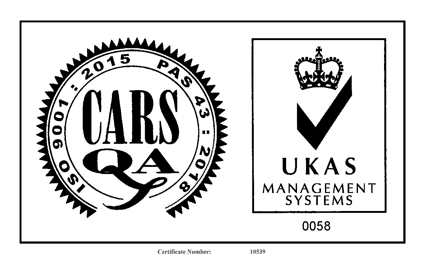 ISO9001:2008 & PAS43 Compliant